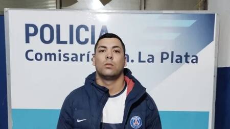 Braian Oscar Quiroles, arrestado en La Plata. Foto: NA