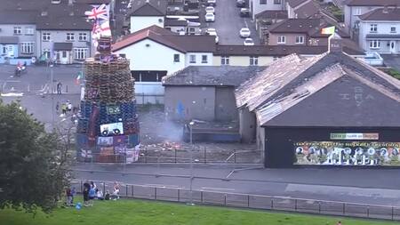 Quema de banderas en el Reino Unido, RT