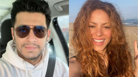 Santiago Alarcon y Shakira. Foto: Instagram/santialarconu - shakira