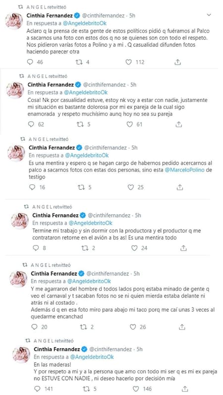 Cinthia Fernandez Tweet