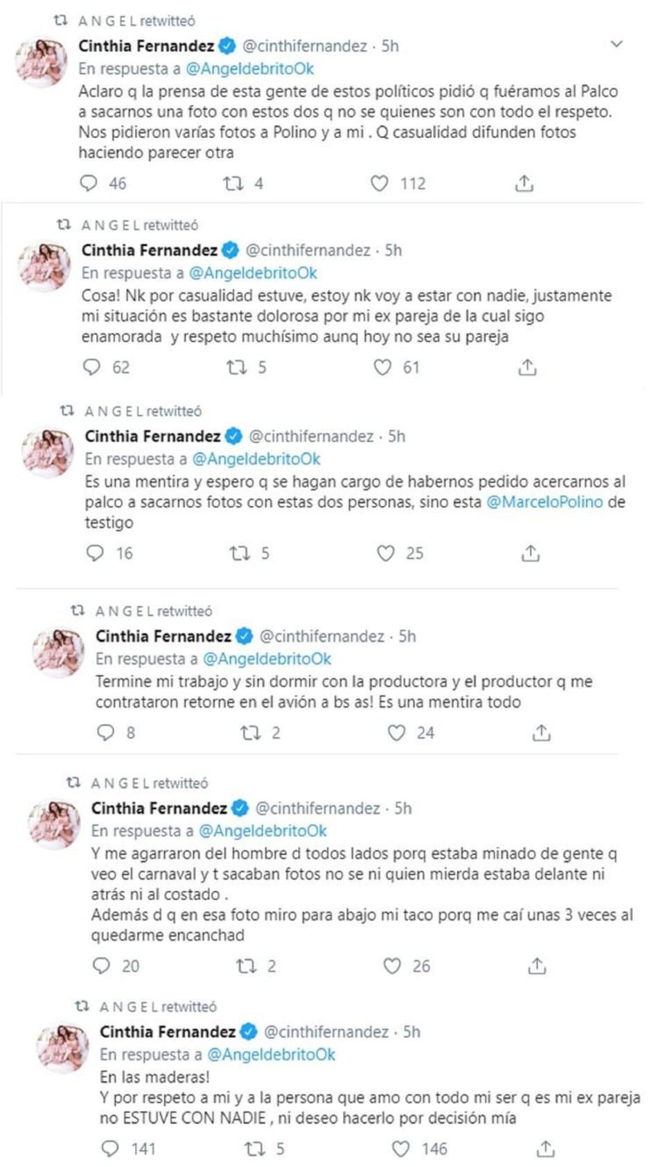 Cinthia Fernandez Tweet