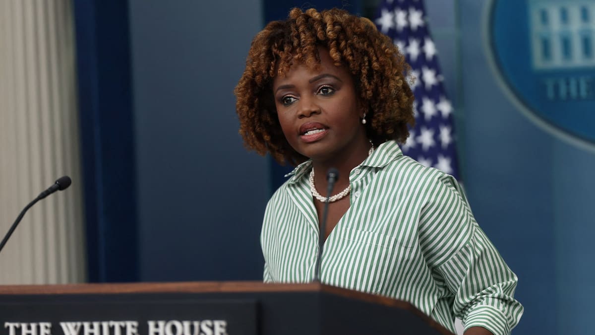 Karine-Jean Pierre, portavoz de la Casa Blanca. Foto: REUTERS.