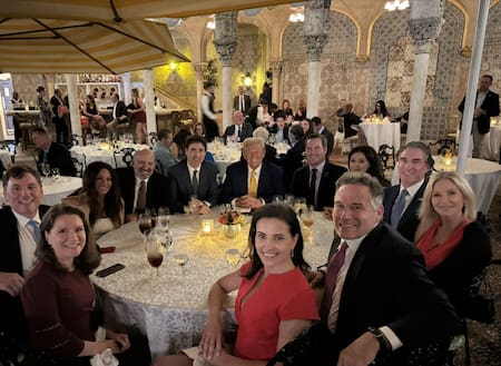 Donald Trump se reunió con Justin Trudeau. Foto: X @DaveMcCormickPA