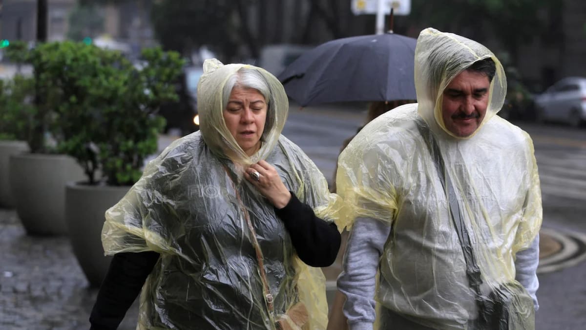 Lluvias en Buenos Aires. Foto: NA.