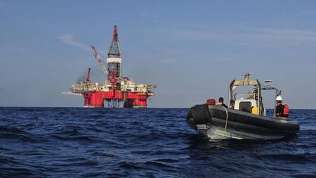 Derrame de petróleo en el Golfo de México. Foto: EFE.
