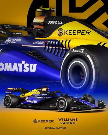 El cambio en el auto de Williams. Foto: Instagram @williamsracing