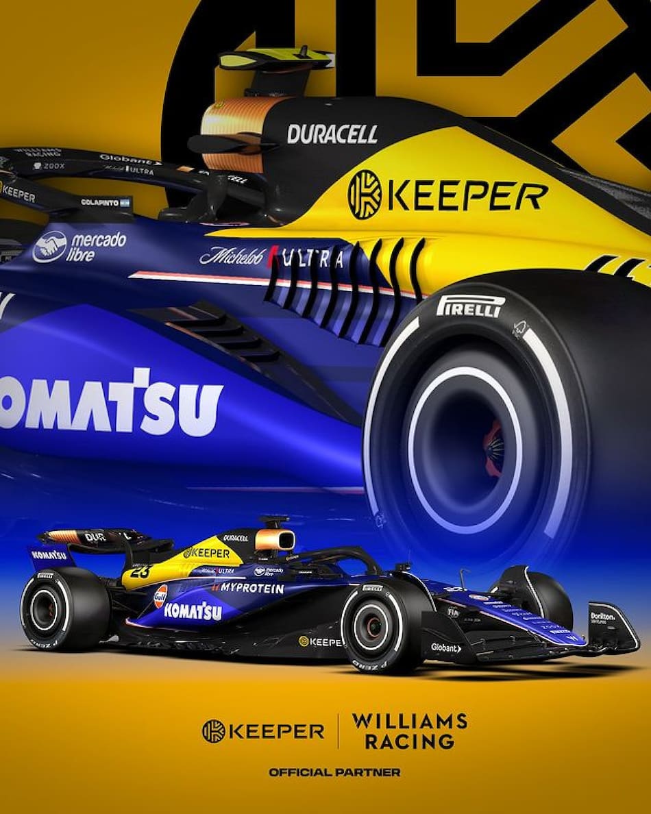 El cambio en el auto de Williams. Foto: Instagram @williamsracing