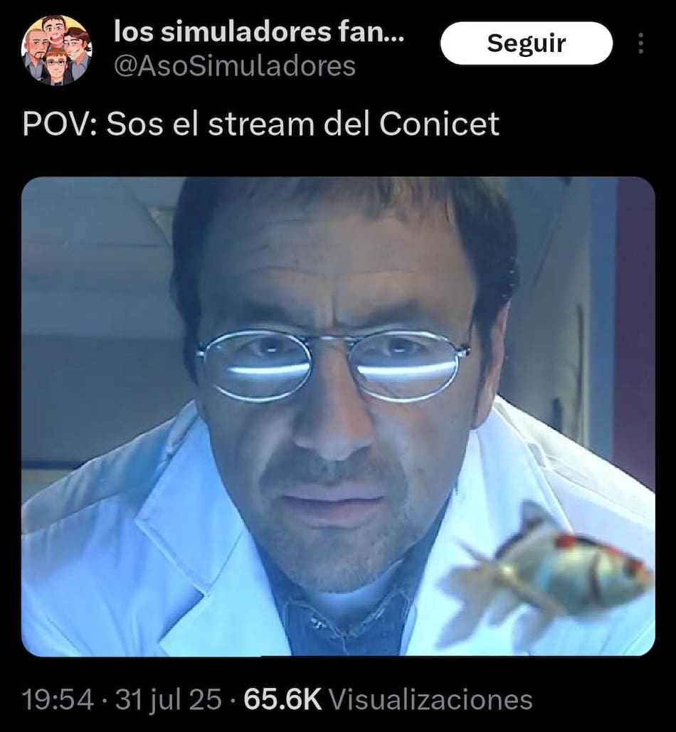 Memes del stream del CONICET que causa furor.