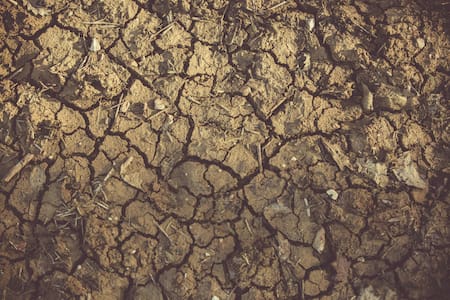 Tierra seca, sequía, agro. Foto: Pexels.