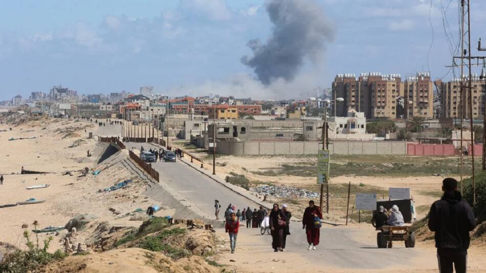 Ayuda humanitaria entra a Gaza. Foto: NA.