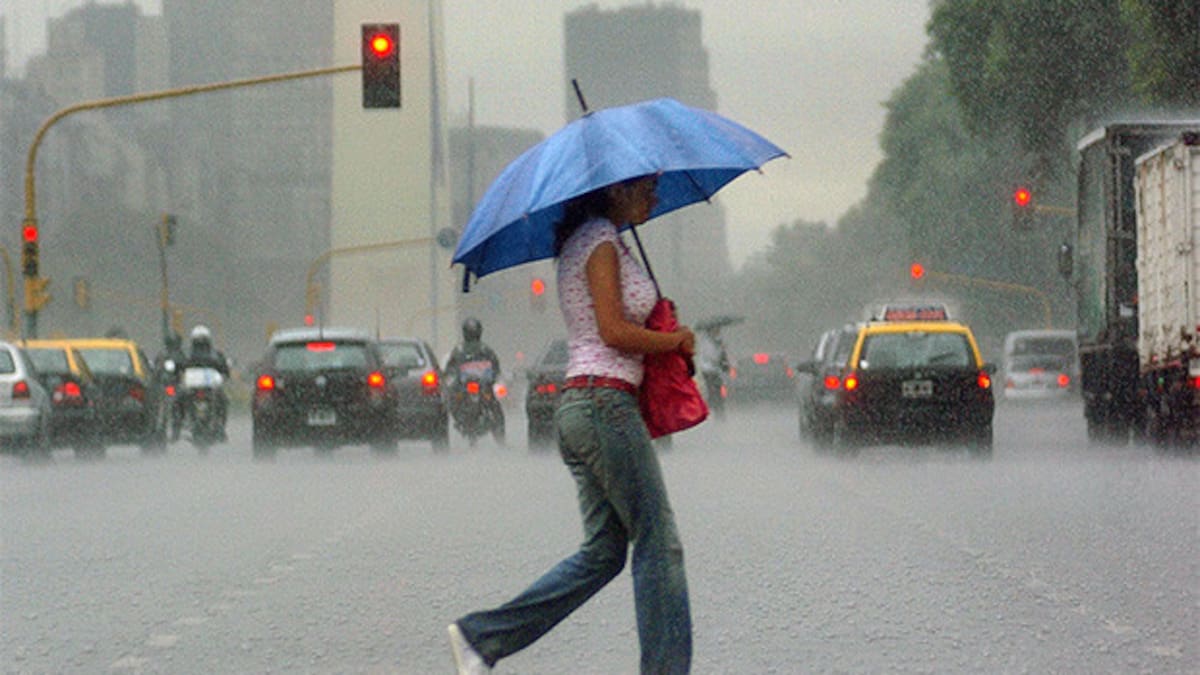 Lluvias en Buenos Aires. Foto: NA