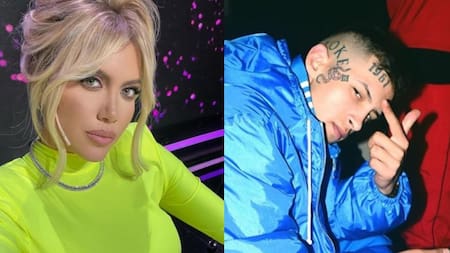 Wanda Nara y L-Gante. Foto: NA.