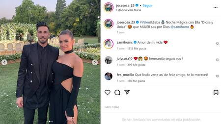 Los comentarios que despertaron rumores de casamiento. Foto: Instagram.