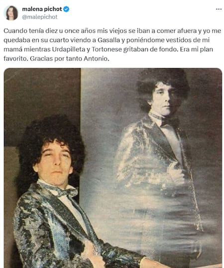 Malena Pichot despidió a Antonio Gasalla. Foto: X.