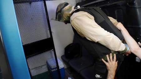 Marcelo Corazza, detenido. Foto: Télam.