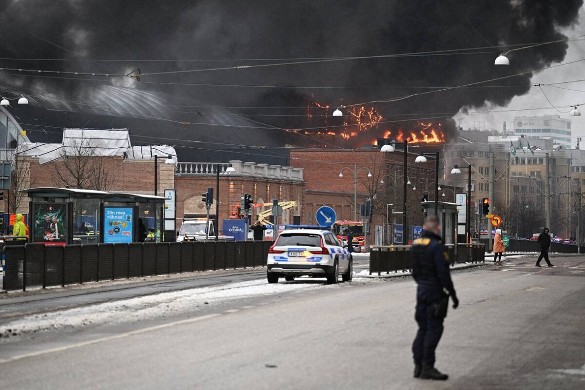 Voraz incendio en Suecia. Foto: Reuters