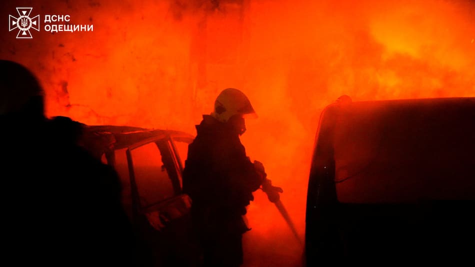 Consecuencias del ataque con drones en Odesa, Ucrania. Foto: Reuters.