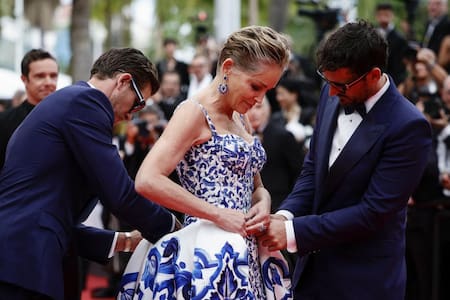 Sharon Stone en la alfombra roja del Festival de Cine de Cannes, Reuters