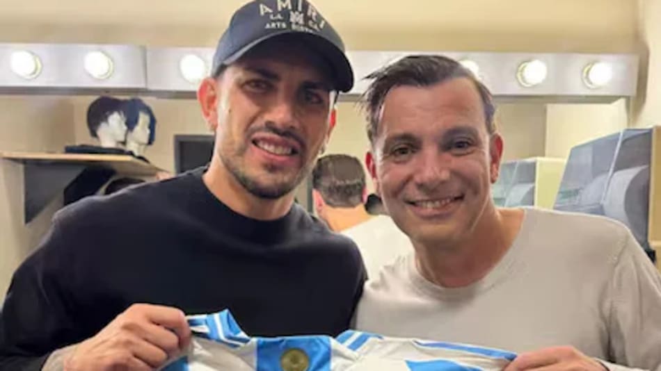 El divertido encuentro de Leandro Paredes y Martín Bossi.