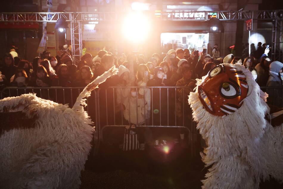 Año Nuevo en Seúl. Foto: Reuters.
