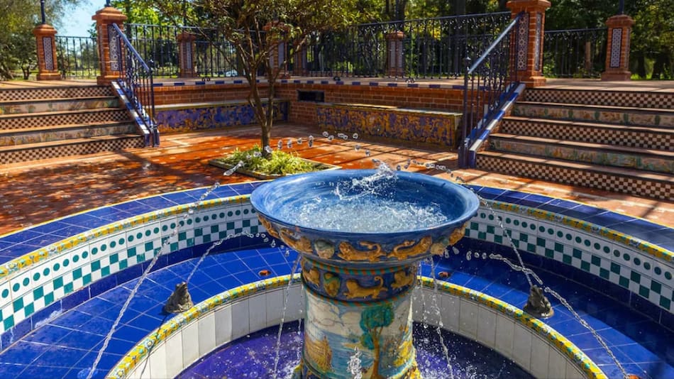 El Patio Andaluz, en el corazón del Rosedal de Palermo.