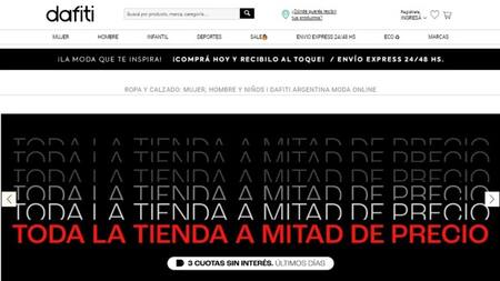 Dafiti, tienda online. Foto: captura