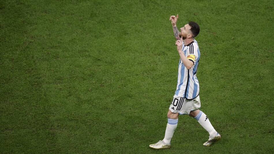 Lionel Messi en el Mundial de Qatar. Foto: EFE.