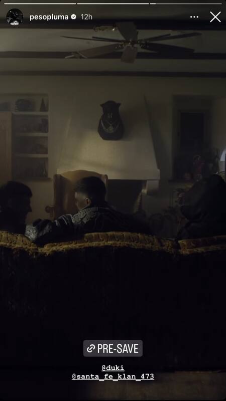 Las historias de Peso Pluma. Foto Instagram.