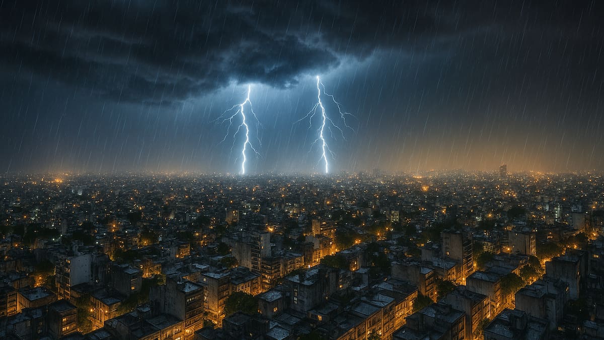 La ciclogénesis trae un tormentón de 48 horas: cuándo se desatan las lluvias torrenciales en el AMBA con rayos y humedad