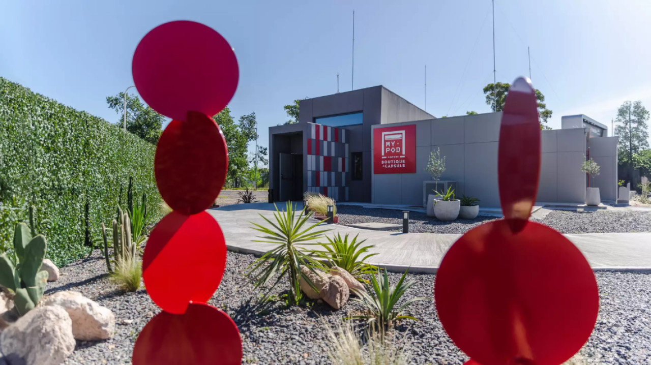 My Pod Capsule Boutique, en el Aeropuerto de Ezeiza. Foto: mypodcapsule.com.