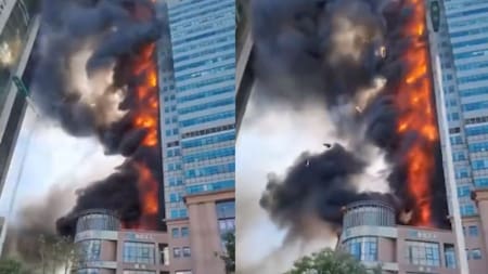 El fuego arrasa un edificio de más de 20 pisos. Foto: Twitter/@AlertaMundial2