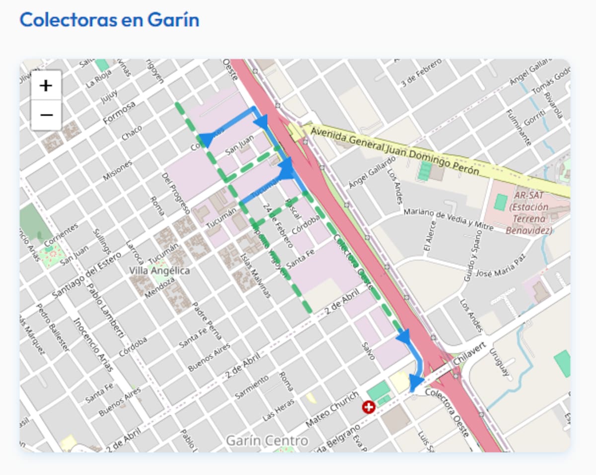 Cambio en la colectora de Panamericana en Garín.