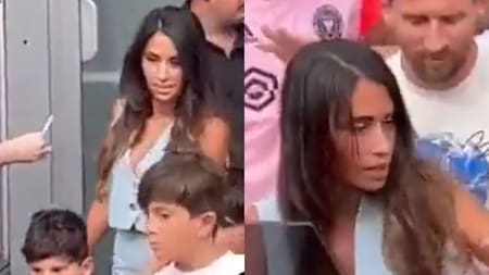 La reacción de Antonela Roccuzzo. Foto: captura.