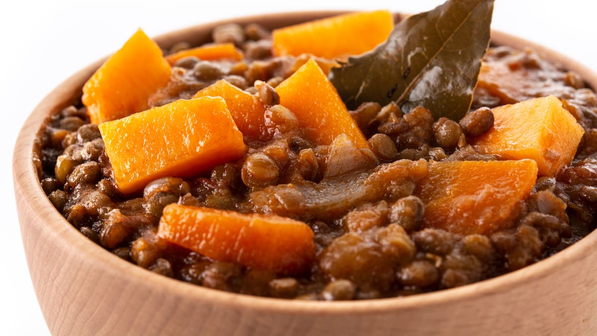 Guiso de lentejas.