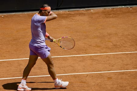 Rafael Nadal en el Masters 1000 de Rom. Foto: EFE.