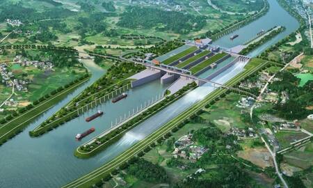 El megaproyecto del Canal de Pinglu. Foto: Xataka.