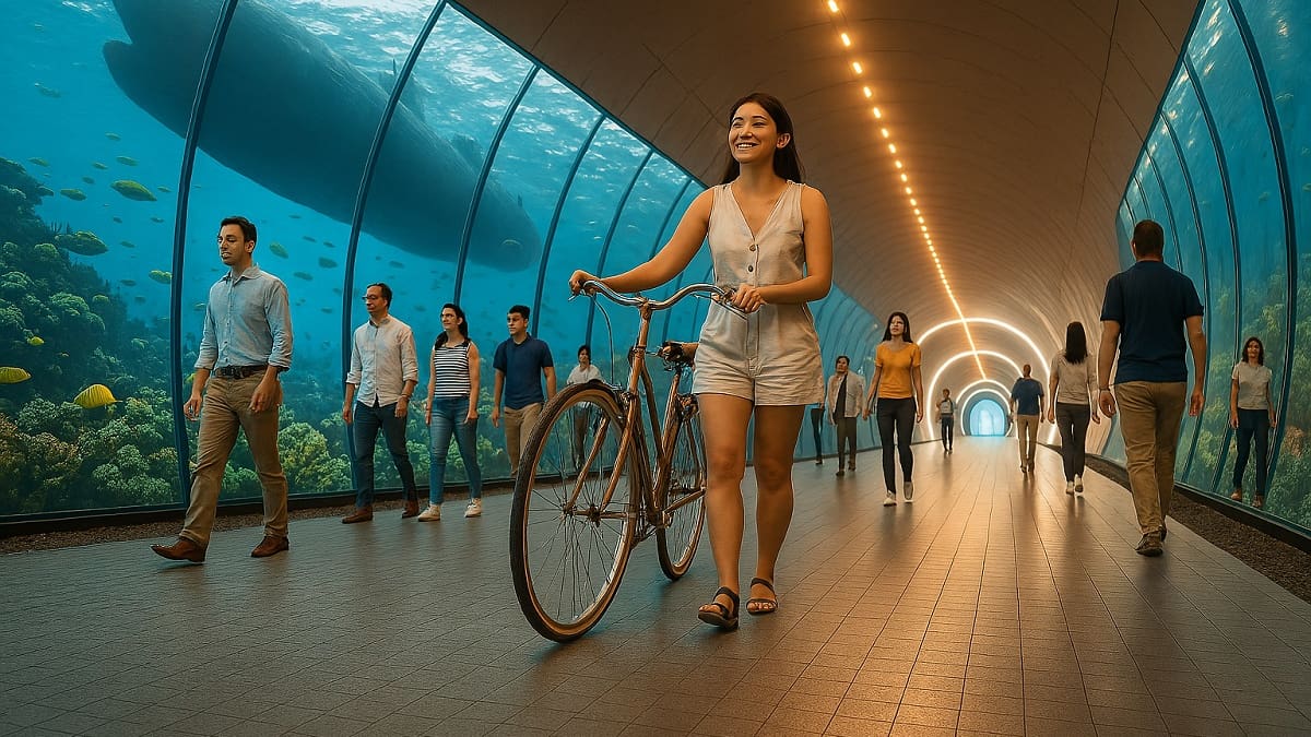 El proyecto que busca cruzar el Canal de Panamá bajo el agua, a pie o en bicicleta.