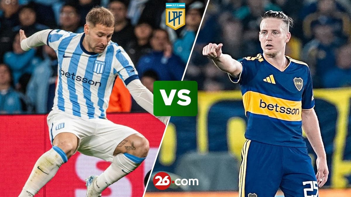 Racing vs Boca Juniors por el Torneo Clausura 2026.