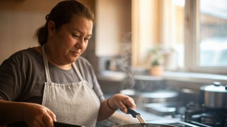 Cómo lograr que no salpique el aceite a la hora de fritar un alimento. Foto: X/Grok.