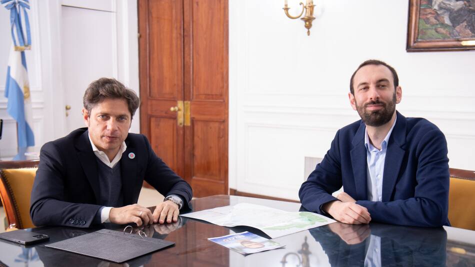 Axel Kicillof y Damián Selci. Foto: Prensa.