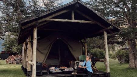 Wanda Nara y el lujoso estilo de acampar