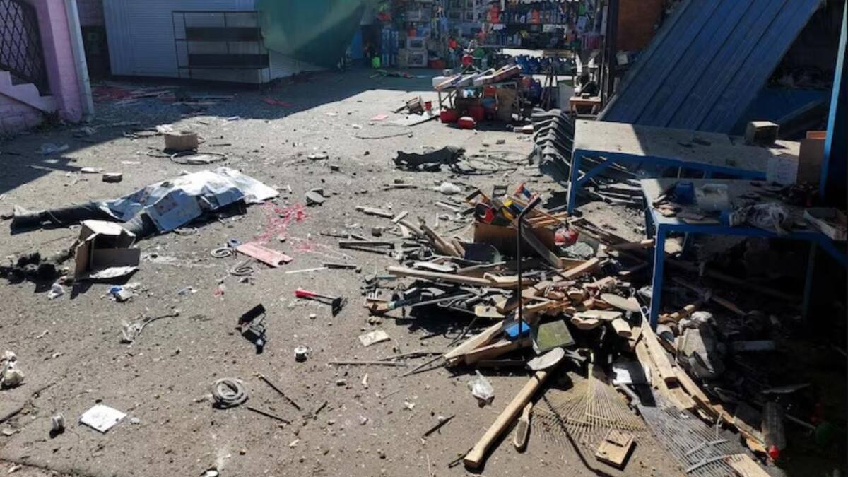 Así quedó el mercado de Jersón. Foto: AFP.