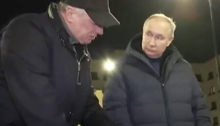 Vladimir Putin visitó Mariúpol en su primer viaje al Donbás.NA