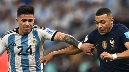 Enzo Fernández y Kylian Mbappé. Foto: X