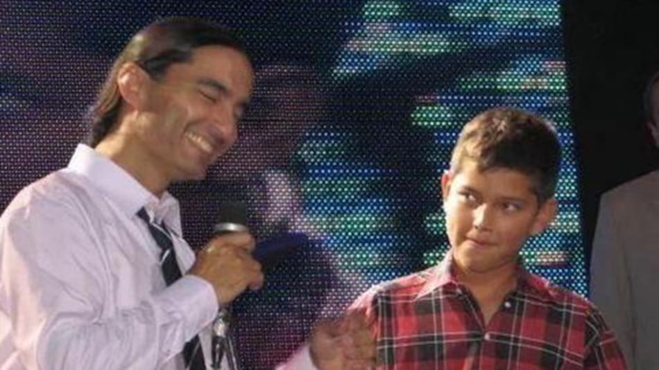 Daniel Agostini y su hijo