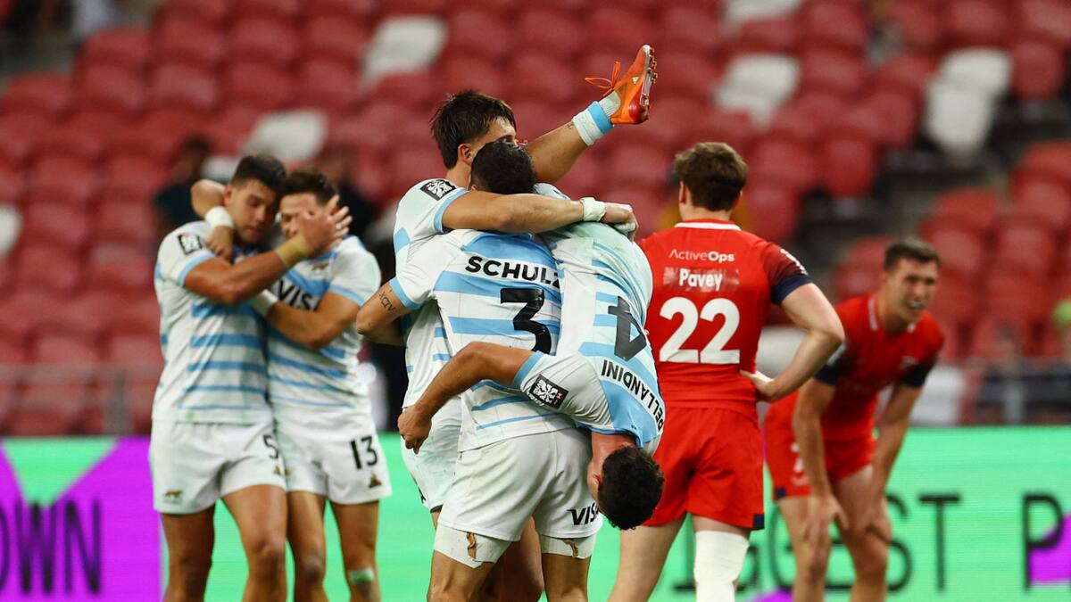 Los Pumas 7s en Singapur. Foto: REUTERS.