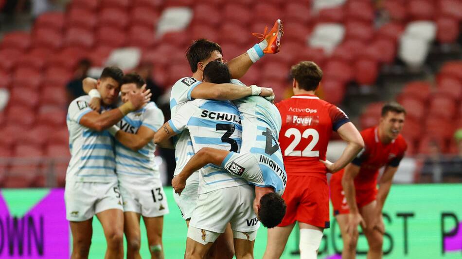 Los Pumas 7s en Singapur. Foto: REUTERS.