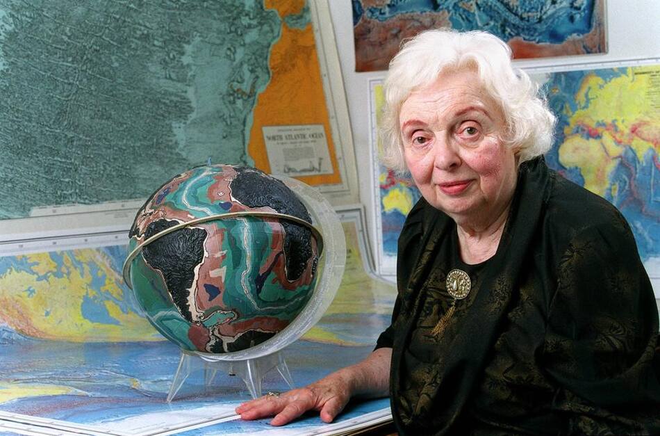 Marie Tharp, geológa.. Foto: Télam.