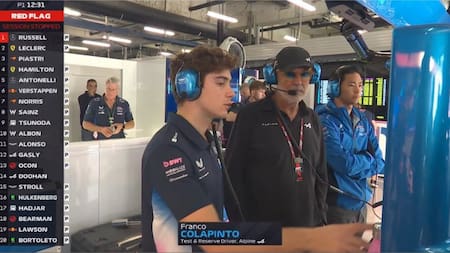 Franco Colapinto en el Gran Premio de China. Foto: Captura.