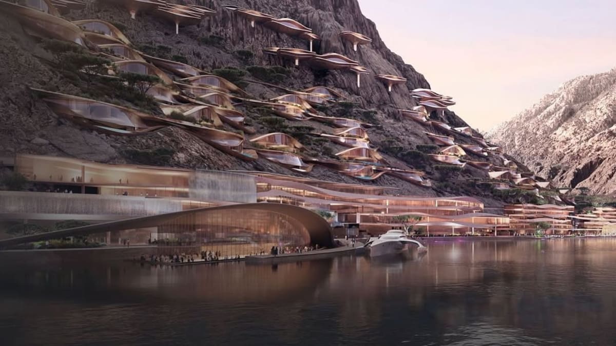 Ambicioso y futurista: así es el lago artificial que Arabia Saudita construye a 2.600 metros de altura en pleno desierto
